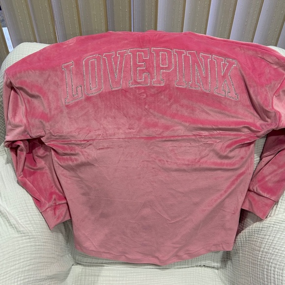 XS Hot Pink Pink Velour L/S shirt- LIKE BRAND NEW - Picture 4 of 8